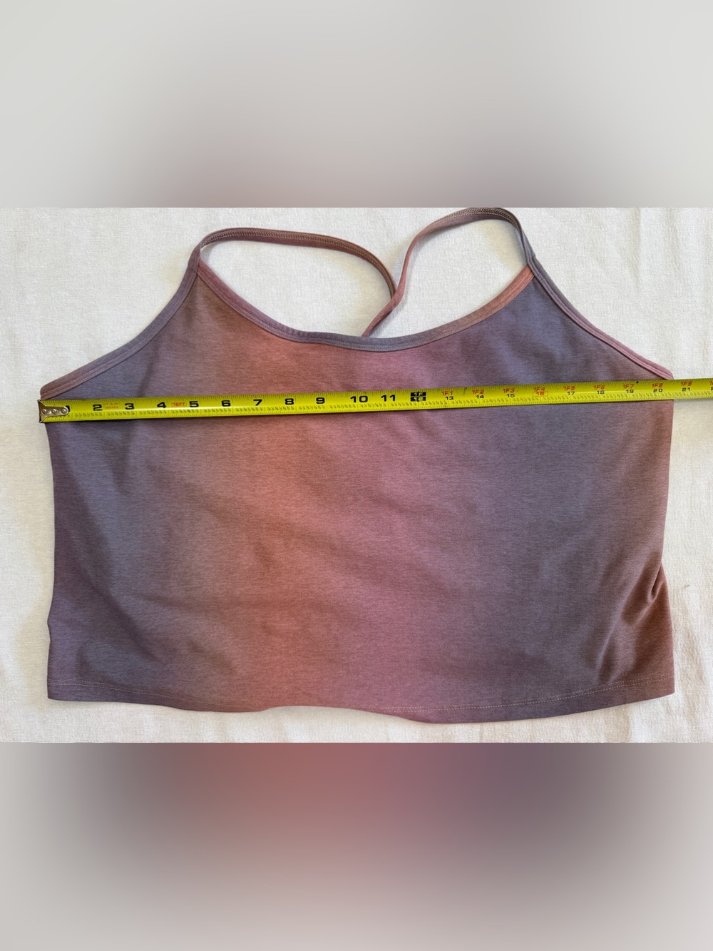 Beyond Yoga Women’s 4X SoftMark Slim Racerback Cropped Tank Bra Mauve Pink - Picture 5 of 8